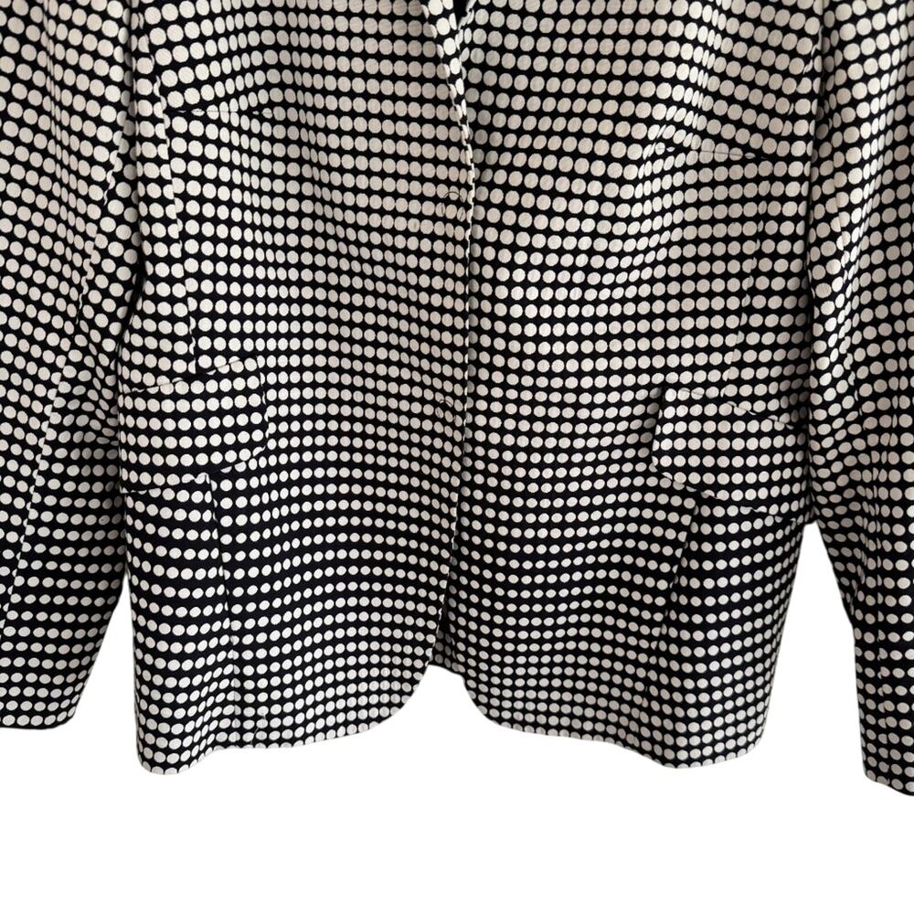 Akris Punto Dot Ombre Fade Snap Front Blazer Size 12 Black White - Picture 2 of 6